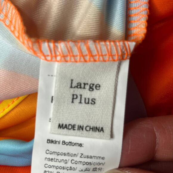 Soly Hux Tankini Ruffle Geometric Neon Swimsuit New Large - Picture 10 of 13